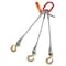 Hsi Three Leg Wire Rope Sling, 1 in dia, 8 ft Length, Eye Hoist Hook, 26 ton Capacity 300EH1X-08 - alternate 1